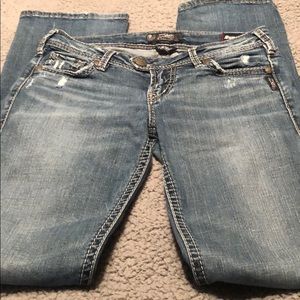 Women’s silver jeans